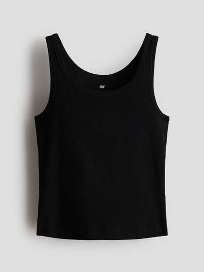 H&M Ribbed Cotton
                    Vest Top