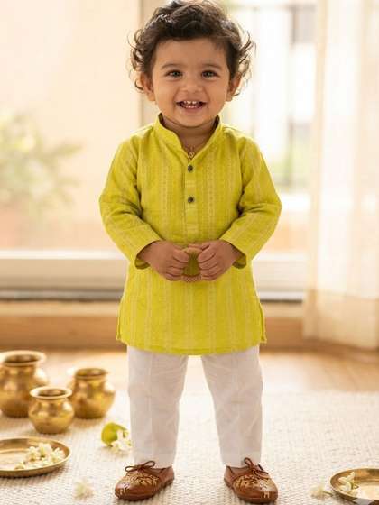 NEW GEN Boys Ethnic
                    Motifs Regular Kurta with Pyjamas