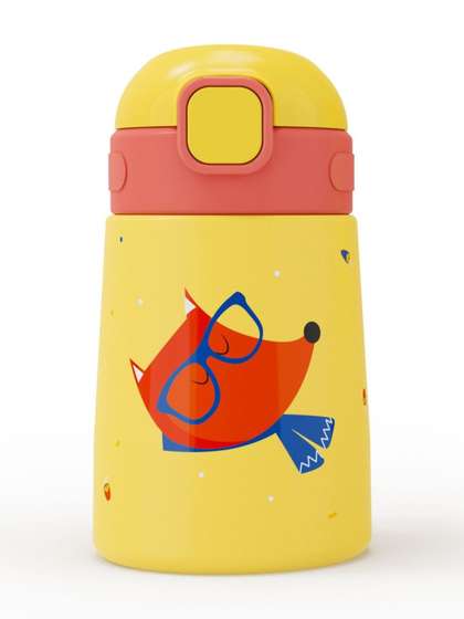 Rabitat Navy Blue
                      & Yellow Single Stainless Steel Cartoon
                      Characters Water Bottle