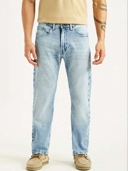 Levis Men Straight Fit Mid-Rise Jeans