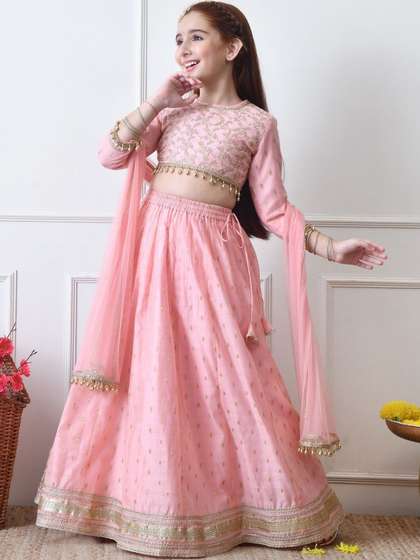House of Pataudi
                    Embroidered Round Neck Lehenga With Choli &
                    Dupatta