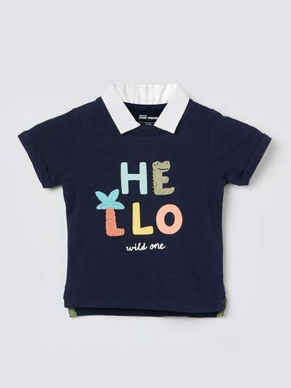 Fame Forever by
                    Lifestyle Boys Printed Polo Collar T-shirt