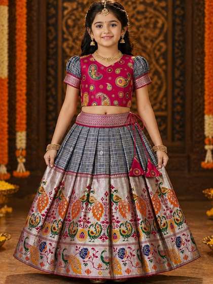 Ethzy Girls Ready to
                    Wear Lehenga &