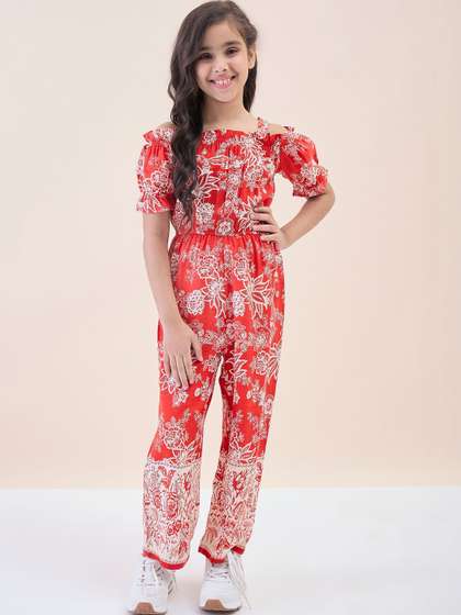 StyloBug Girls
                      Off-Shoulder Printed Jumpsuit