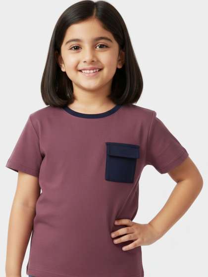 Orange Sugar Kids Pure
                    Cotton Round Neck Short Sleeves T-shirt