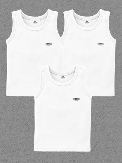 KidBee Kids Pack Of 3
                    Cotton Sleeveless Basic Vests