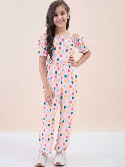 StyloBug Girls
                    Off-Shoulder Printed Jumpsuit