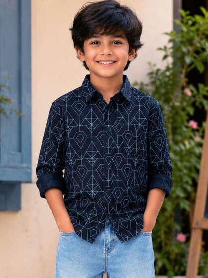 KiddoPanti Boys
                        Classic Printed Casual Shirt