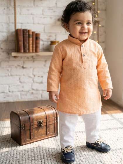 NEW GEN Boys Ethnic
                    Motifs Regular Kurta with Trousers
