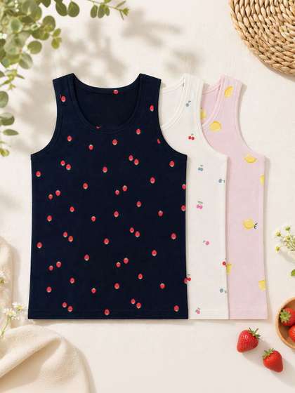 Charm n Cherish Floral
                    Print Cotton Blend Tank Top