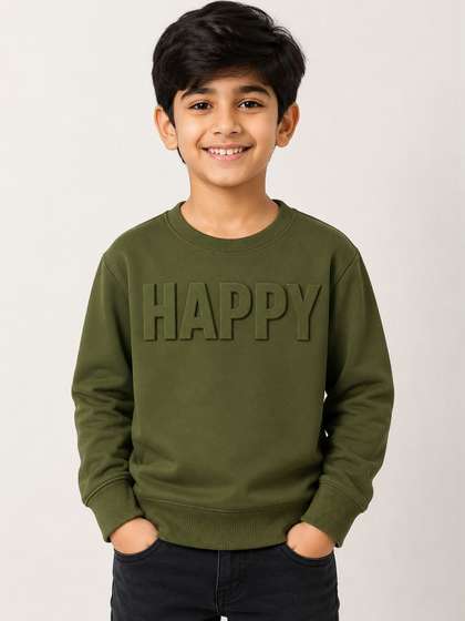 Cuddleloom Boys
                    Typography Printed Pullover