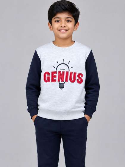 Cuddleloom Boys
                    Colourblocked Pullover with Embroidered Detail