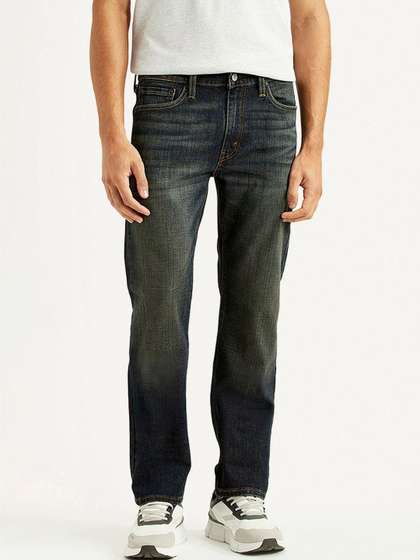 Levis Men Straight Fit Mid-Rise Jeans
