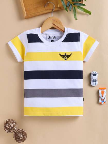 Unfab Boys Striped
                    T-shirt