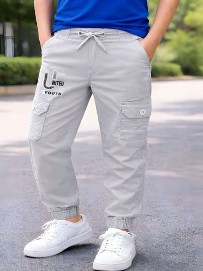JACK & JERRY Boys
                      Printed Cargos Trousers