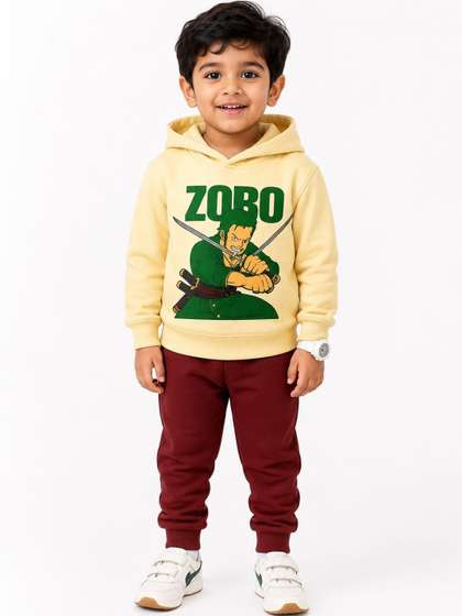 BAESD Boys Printed
                    Hooded Pure Cotton Sweatshirt With Jogger