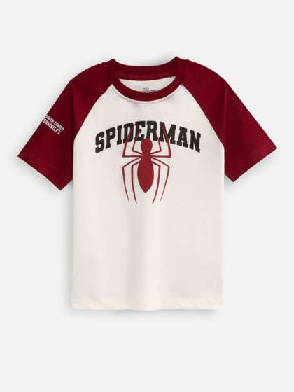 Nap Chief Kids Unisex
                    Marvel Spiderman Printed Round Neck T-Shirt