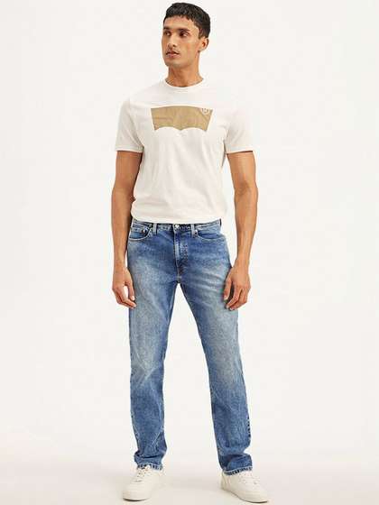 Levis Men Regular Fit Mid-Rise Jeans