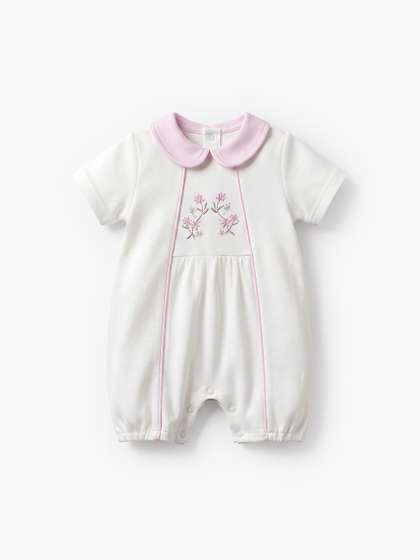 Giggles by Babyshop
                    Infant Girls Embroidered Peter Pan Collar Rompers