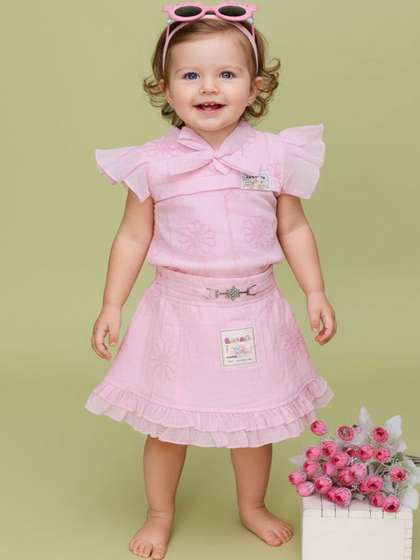 V-Mart Girls Top with
                    Skirt