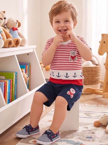 PHF Prency Boys Striped
                    T-shirt with Trousers