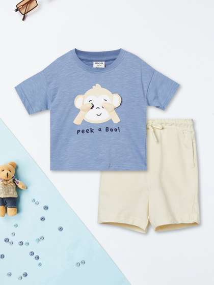 max Boys Printed T-shirt
                    with Shorts