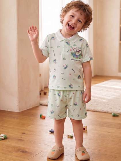 PHF Prency Boys
                      Printed T-shirt with Shorts