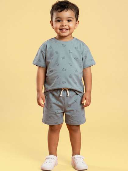 Peach Kids Cotton
                    Signature Peach the Hippo Printed Coord Set
