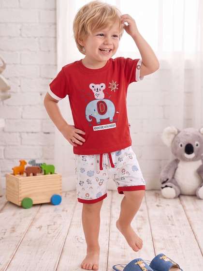 PHF Prency Boys Printed
                    T-shirt with Shorts