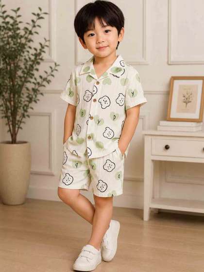 Parasense Boys Printed
                      Shirt with Shorts