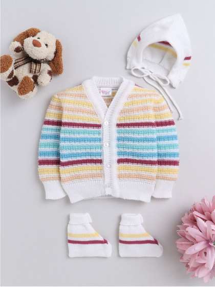 Little Angels Unisex
                    Kids Striped Woollen Cardigan