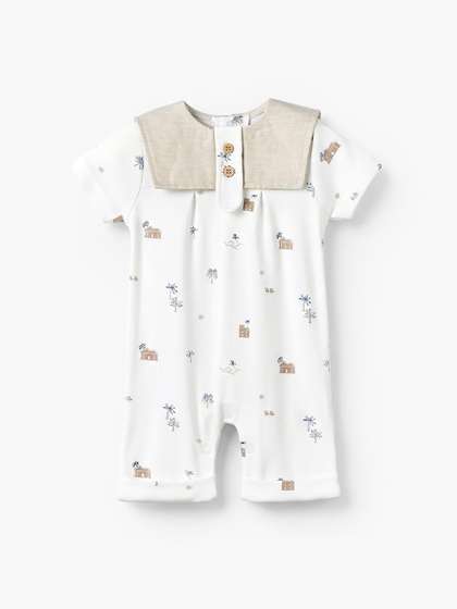 Giggles by Babyshop
                    Infant Girls Printed Cotton Rompers