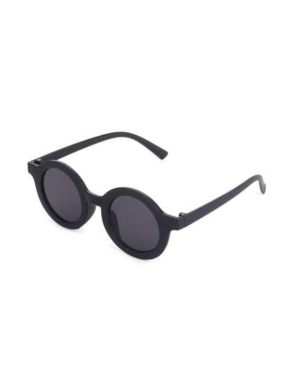 SPADEACES Unisex Kids
                    Black Lens & Black Round Sunglasses with