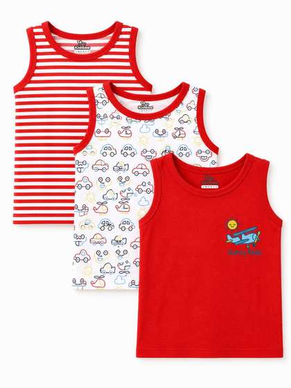 KidBee Pack of 3 Cotton
                    Undershirt