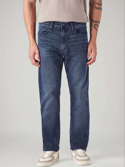 Levis Men Straight Fit Mid-Rise Jeans
