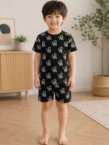 Parasense Boys Printed
                      T-shirt with Shorts
