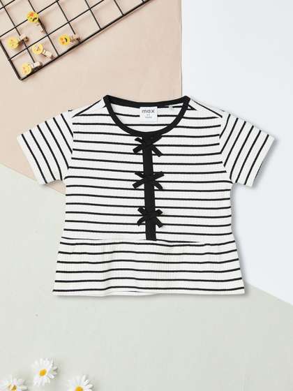 max Striped Cotton Blend
                    Top