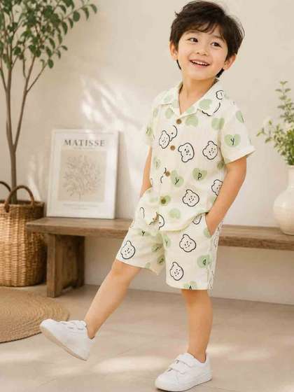 Parasense Boys Printed
                    Shirt with Shorts