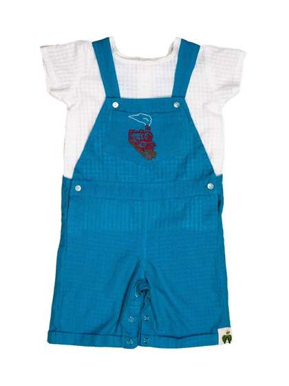 APPLE ANT Kids
                    Embroidered Cotton Dungaree With T-Shirt