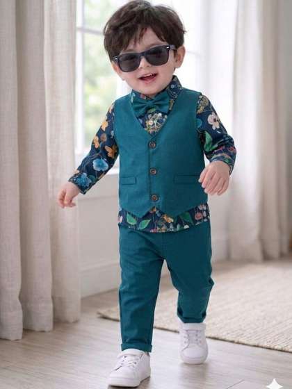 NEMI CREATION Boys
                    Printed Shirt with Trousers