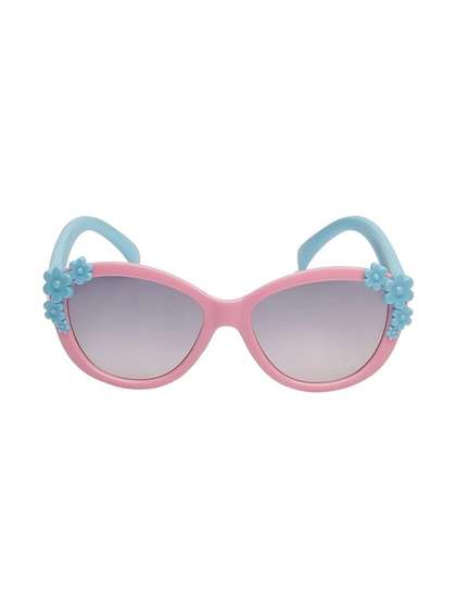 SPADEACES Unisex Kids
                    Grey Lens & Pink Oval Sunglasses with