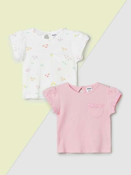 max Girls Pack of 2
                    Floral Cotton Blend Top