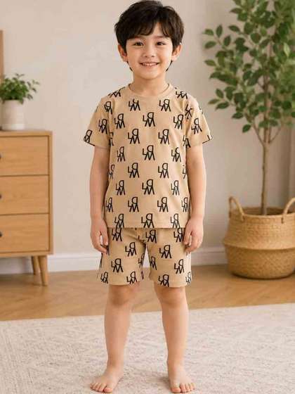 Parasense Boys Printed
                    T-shirt with Shorts