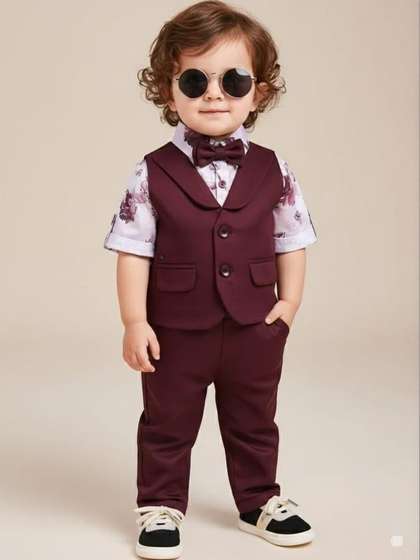NEMI CREATION Boys
                    Printed Shirt with Trousers