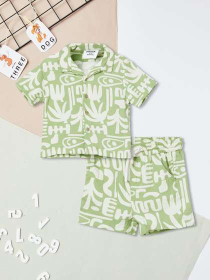 max Boys Printed Shirt
                      with Shorts