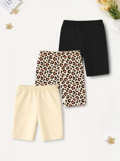 YK X Trampoline Girls
                    Animal Printed Slim Fit Shorts