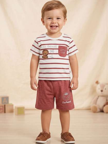 PHF Prency Boys Striped
                    T-shirt with Shorts