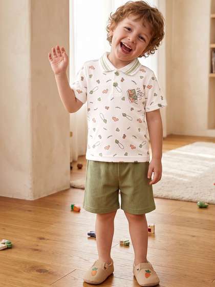 PHF Prency Boys Printed
                    T-shirt with Shorts