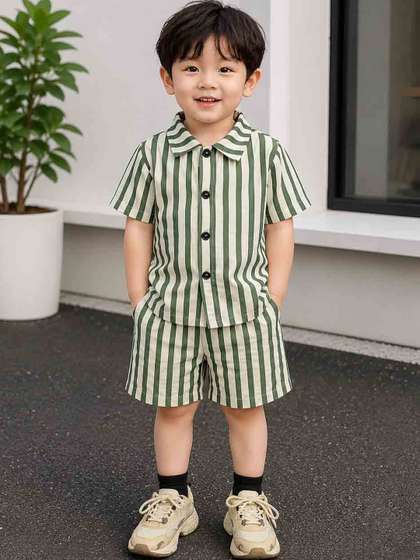 Parasense Boys Striped
                    Shirt with Shorts
