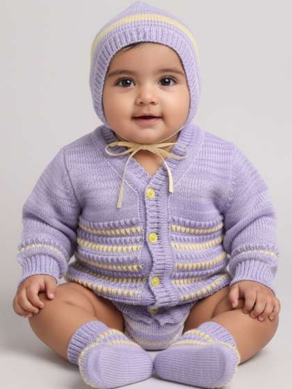 Little Angels Unisex
                    Kids Colourblocked Woollen Cardigan